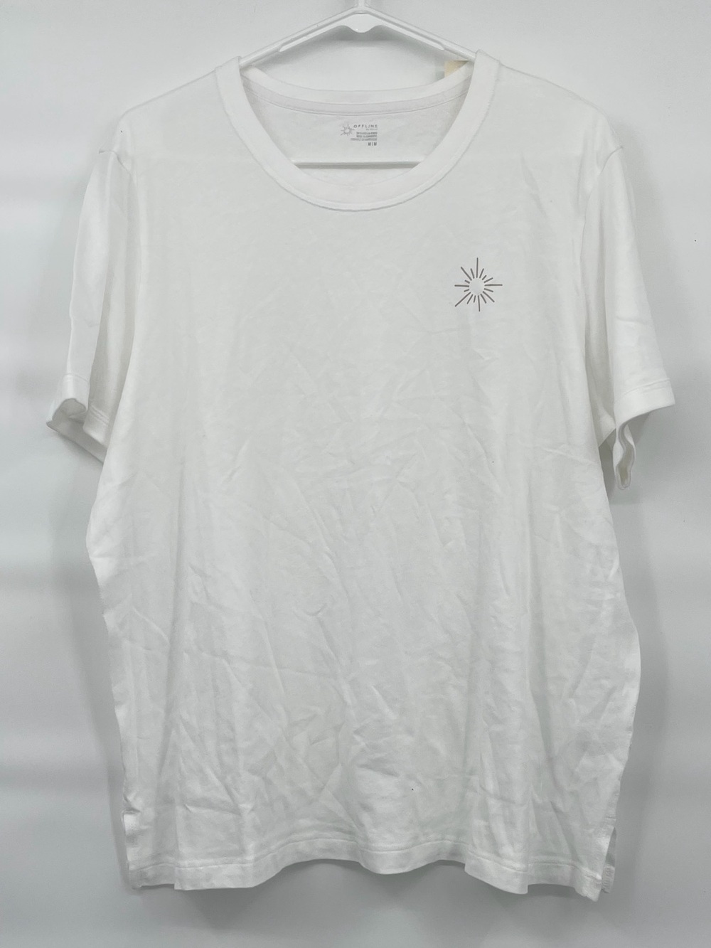 Aerie offline nwt oversized cotton white logo short sleeve tee